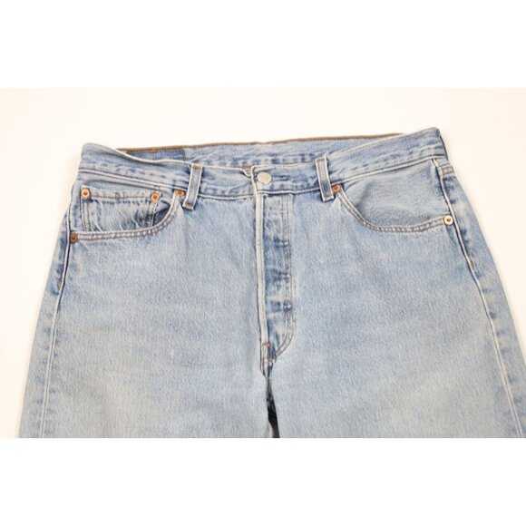 Vintage Y2K 2000 Levis 501xx Mens 33x32 Distressed Button Fly Original Fit Jeans - Picture 2 of 16